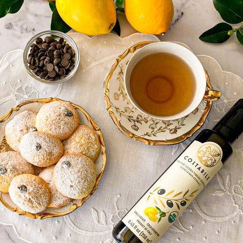 Homemade Chocolate Chip Lemon Infused Olive Oil Cookies