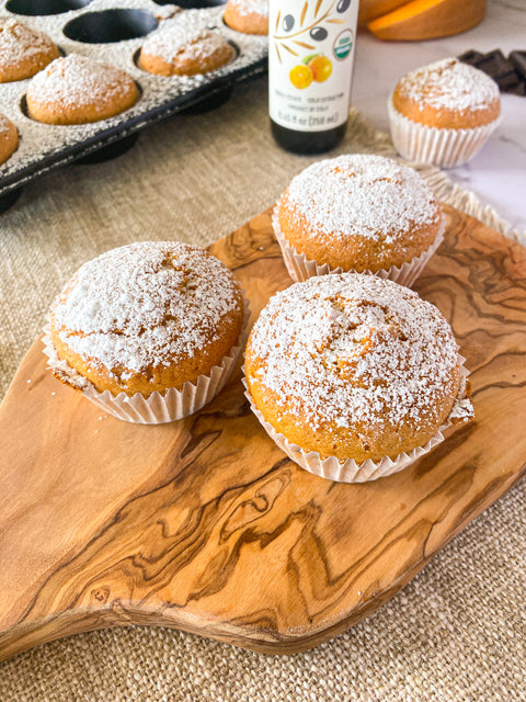 Orange-Infused Pumpkin Muffins with a Hint of Dark Chocolate