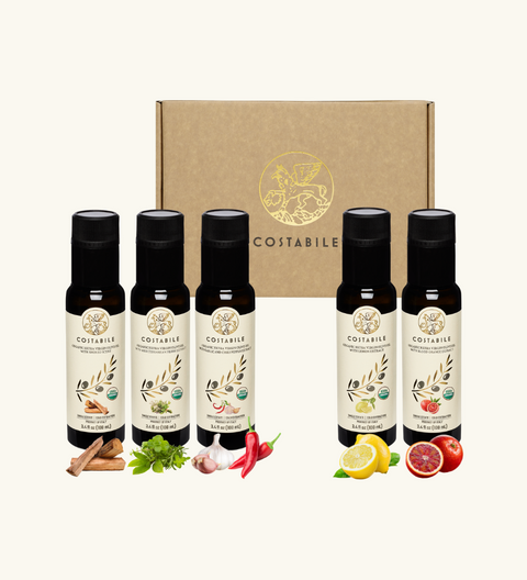 Gift set of infused olive oil - 5 flavors